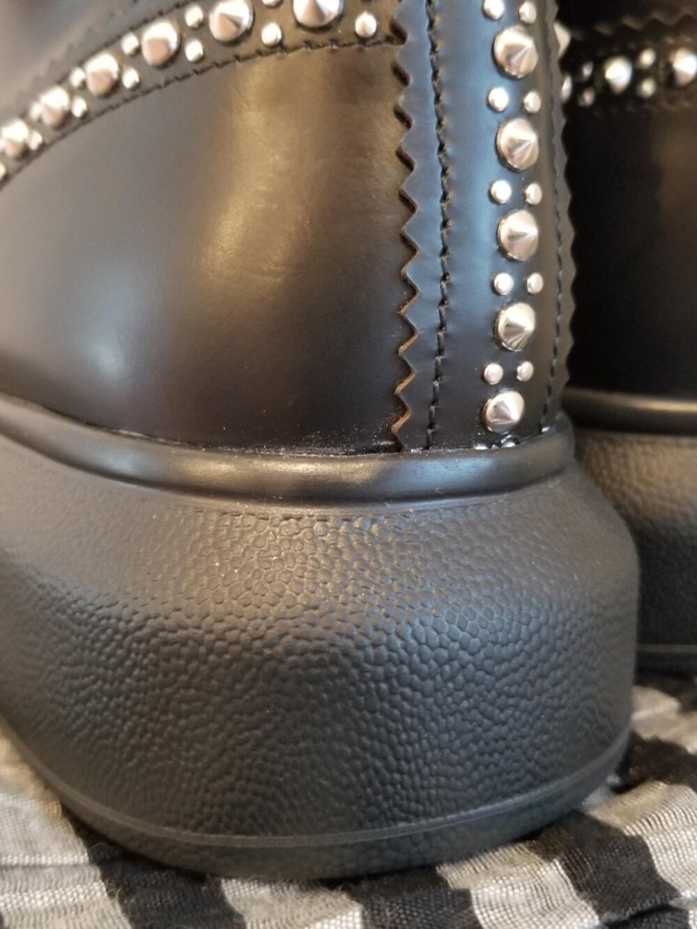Alexander McQueen Studded Leather Platform Combat Boots size 8.5 - Picture 8 of 16